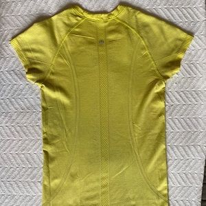 Yellow Lululemon Run Swiftly Tee Size 4